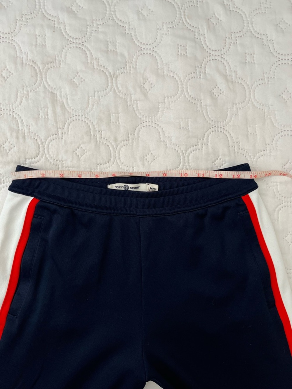 Tory Sport Navy Track Suit Set Jacket & Cropped Wide Leg Pants M - Picture 13 of 17